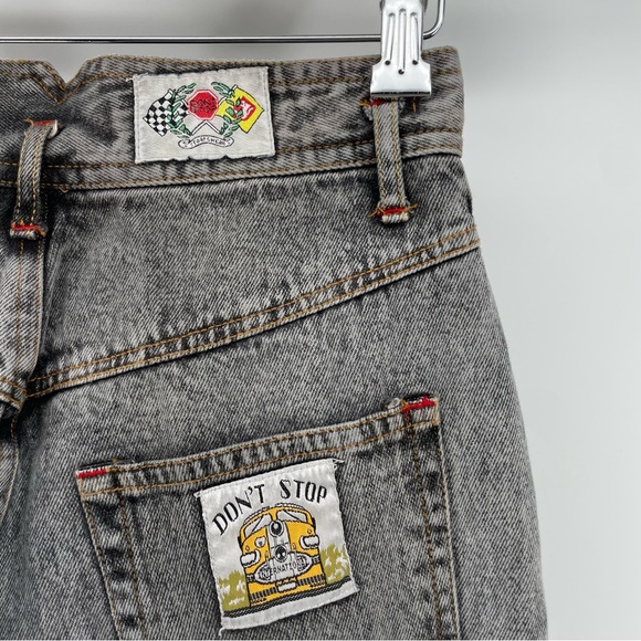 Vintage Don’t Stop Juniors High Waist Tapered Jeans Gray Denim 11/12 - Picture 7 of 9